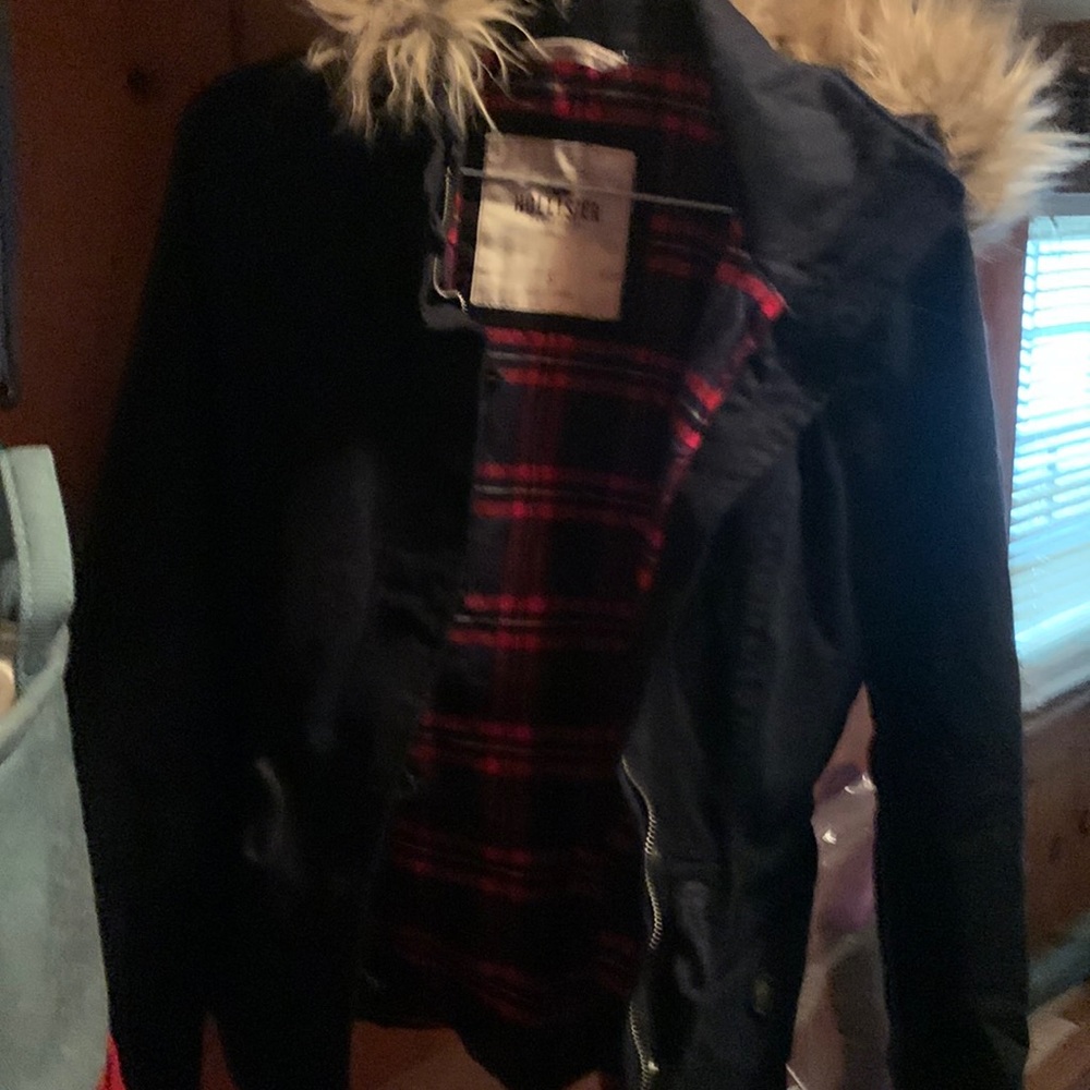 Blue women’s Hollister coat size s.